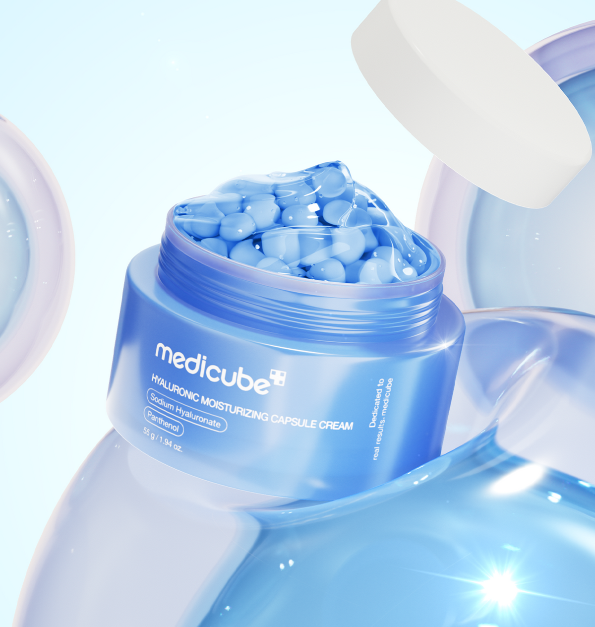 MEDICUBE Hyaluronic Moisturizing Capsule Cream veido kremas