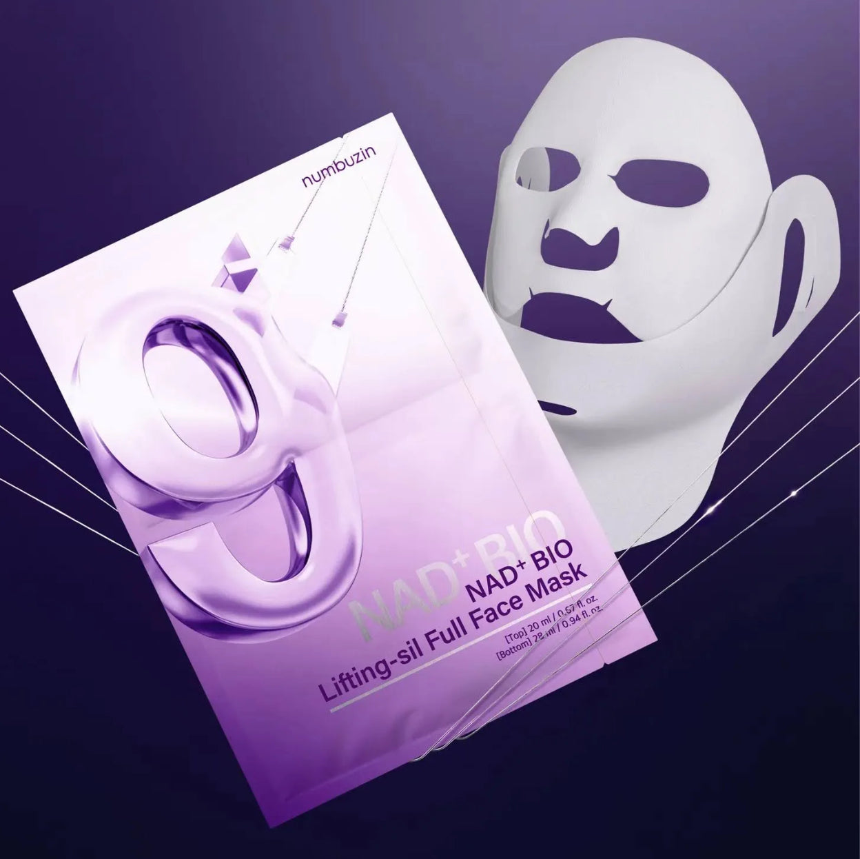 NUMBUZIN No.9 NAD Bio Lifting Full Cover Facial Mask veido kaukės