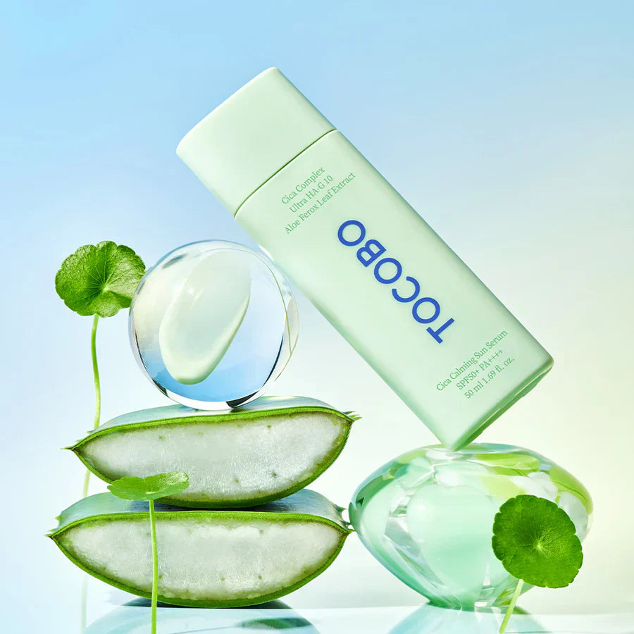 TOCOBO Cica Calming Sun Serum SPF50+ apsauginis kremas nuo saulės