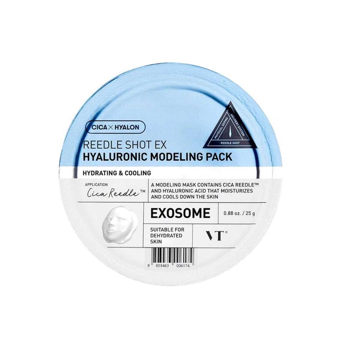 VT Cosmetics Reedle Shot EX Hyaluronic Modeling Pack alginatinė veido kaukė
